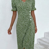 Giselle - Floral V-Neck Dress