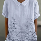 Lily - Embroidered Floral Blouse