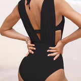 Abigail - Luxury Sculpting Swimsuit with Deep V-Neck