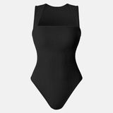 Square Neck Sleeveless Bodysuits