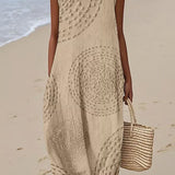 Hannah - Textured Sleeveless Maxi Dress