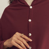 Merino Wool Multi-Cape With Button Scarf Shawl Stole Muffler Poncho