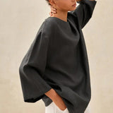100% Linen Loose Long Shirt LILY
