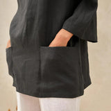 100% Linen Loose Long Shirt LILY