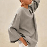 100% Linen Loose Long Shirt LILY