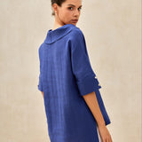 100% Linen V-Neck Short Sleeve Shirt SIERRA