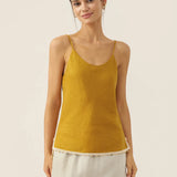 100% Linen Beaded Hem Camisole Bree