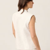 100% Linen Four-Pocket Tailored Sleeveless Vest COSIMA