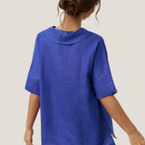 100% Linen V-Neck Short Sleeve Shirt SIERRA