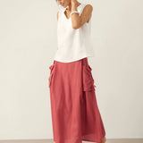 100% Linen V-Neck Sleeveless Tank Top NICOLE