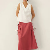 100% Linen V-Neck Sleeveless Tank Top NICOLE