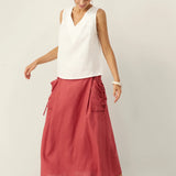 100% Linen V-Neck Sleeveless Tank Top NICOLE