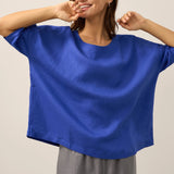 100% Linen Boatneck 3/4 Length Sleeve Top AURORA