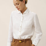 100% Linen Classic Shirt Top SAVANNAH