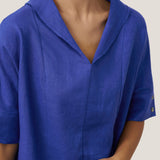 100% Linen V-Neck Short Sleeve Shirt SIERRA