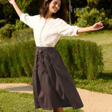 100% Linen Button-Front Drop Shoulder Shirt EASTER