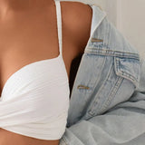 Sandra - High Support Crossed Top, High Waist Bikini