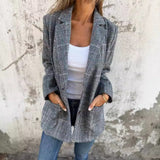 Brenda - Elegant Blazer with Check Pattern