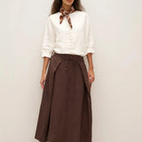 100% Linen Button-Front Drop Shoulder Shirt EASTER