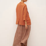 100% Linen 3/4 Sleeve Drop Shoulder Blazer DARA