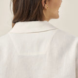 100% Linen Button-Up Short Sleeve Shirt ORENDA