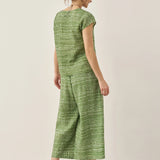 100% Linen Dot Round Neck Top LISSA