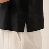 100% Linen Button-Up Short Sleeve Shirt ORENDA