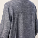 100% Linen Relaxed Drop Shoulder Pocket Shirt ASTER
