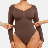 Seamless Supportive Long Sleeve Tummy Control Bodysuit