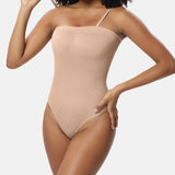 Seamless Bandeau Shaping Bodysuit with Removable Straps