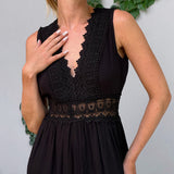 Charlotte - Handcrafted Lace Dress with V-Neckline