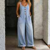 Sadie - Vintage Washed Cotton Denim Overalls