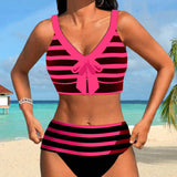 Victoria - High Waist Striped Bikini