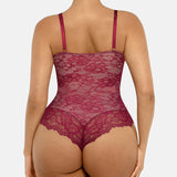 Lace Shapewear Thong Tummy Control Bodysuit