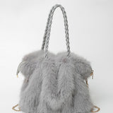 Bethany - Women Plush Velvet Shoulder Tote