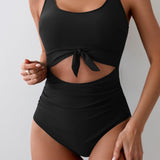 Maclair & Co. - Women's One Piece Swimsuit Tummy Control Slimming Bathing Suit Cutout Tie Knot Swimwear