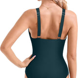 Maclair & Co. - Women Sexy Mesh Tummy Control Swimsuit Push Up High Waisted Bathing Suit