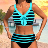 Victoria - High Waist Striped Bikini