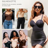 Sexy Back Lace-up Thong Seamless Corset Bodysuit