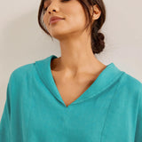 100% Linen V-Neck Short Sleeve Shirt SIERRA