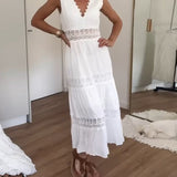 Charlotte - Handcrafted Lace Dress with V-Neckline