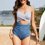 Maclair & Co. - Women's One Piece Swimsuits Tummy Control Cutout High Waisted Bathing Suit Wrap Tie Back