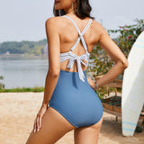 Maclair & Co. - Women's One Piece Swimsuits Tummy Control Cutout High Waisted Bathing Suit Wrap Tie Back