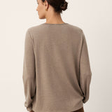 Cashmere Curved Seam Long Sleeve Top BROOKLYN
