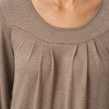 Cashmere Curved Seam Long Sleeve Top BROOKLYN