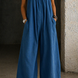 Madison - Denim Wide-Leg Jumpsuit