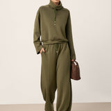 Drawstring Turtleneck Long Sleeve Top CIEL