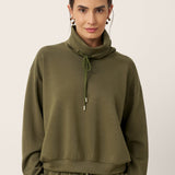 Drawstring Turtleneck Long Sleeve Top CIEL