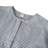 Linen Checked Long-Sleeved Top CAROLINE