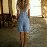 Lillian - Short Denim Jumpsuit with Soft Cotton Touch